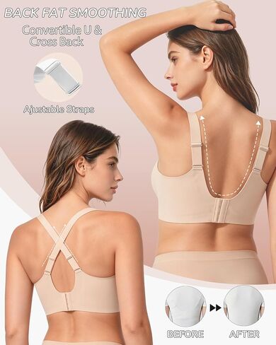 Womens Wireless Jelly Bra Plus Size Seamless Everyday Bra Supportive Full Coverage Comfortable T-Shirt Bras in Kuwait
