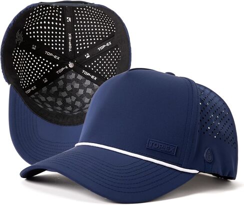 قبعة TOP-EX UVCoolix™ Performance Rope Snapback، قبعة بيسبول مقاومة للماء للرجال، قبعة الجري لتمارين الجولف in Kuwait