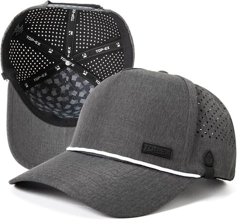قبعة TOP-EX UVCoolix™ Performance Rope Snapback، قبعة بيسبول مقاومة للماء للرجال، قبعة الجري لتمارين الجولف in Kuwait