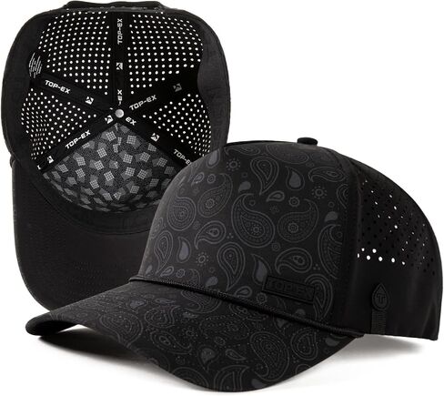 قبعة TOP-EX UVCoolix™ Performance Rope Snapback، قبعة بيسبول مقاومة للماء للرجال، قبعة الجري لتمارين الجولف in Kuwait