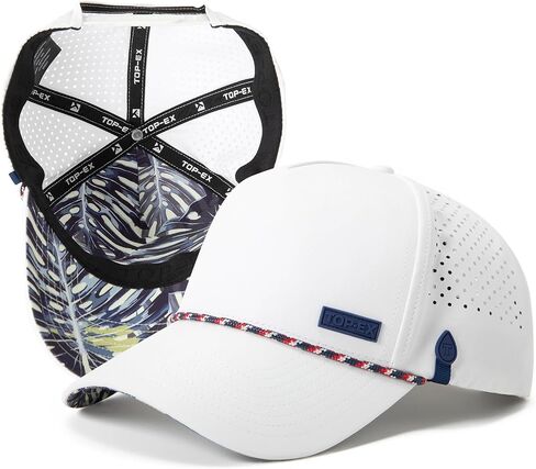 قبعة TOP-EX UVCoolix™ Performance Rope Snapback، قبعة بيسبول مقاومة للماء للرجال، قبعة الجري لتمارين الجولف in Kuwait