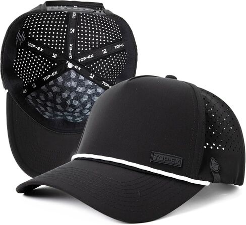 قبعة TOP-EX UVCoolix™ Performance Rope Snapback، قبعة بيسبول مقاومة للماء للرجال، قبعة الجري لتمارين الجولف in Kuwait