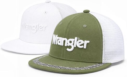 قبعة Montana West X Wrangler Snapback مكونة من قطعتين من قبعات سائقي الشاحنات الخلفية الشبكية القابلة للتنفس مع 7 ألواح قابلة للتعديل in Kuwait