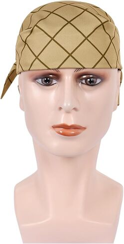 Usopp Head Scarf Usopp Cosplay Costume Adults Checkered Headscarf Leopard Print Hair Scarf Halloween Outfits Props in Saudi Arabia