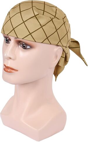Usopp Head Scarf Usopp Cosplay Costume Adults Checkered Headscarf Leopard Print Hair Scarf Halloween Outfits Props in Saudi Arabia