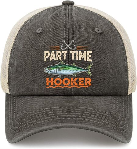 Fishing Here Fishy Fishy Fishy Trucker Hat Women's Hats & Caps Mens Caps Gifts for Men Golf Cap in Kuwait