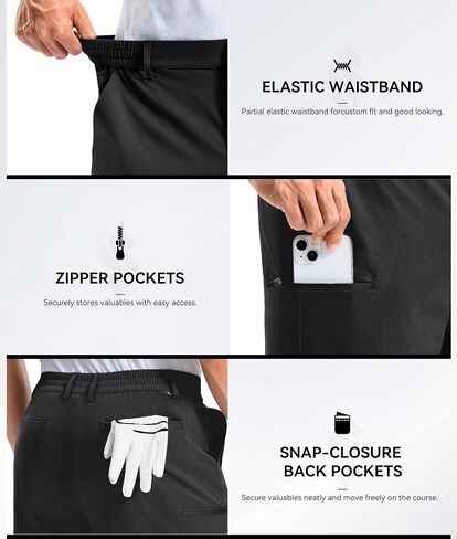 Soothfeel Men's Casual Shorts with 5 Pockets 7"/ 9" Golf Shorts Stretch Quick Dry Lightweight Work Dress Hiking Shorts in Kuwait