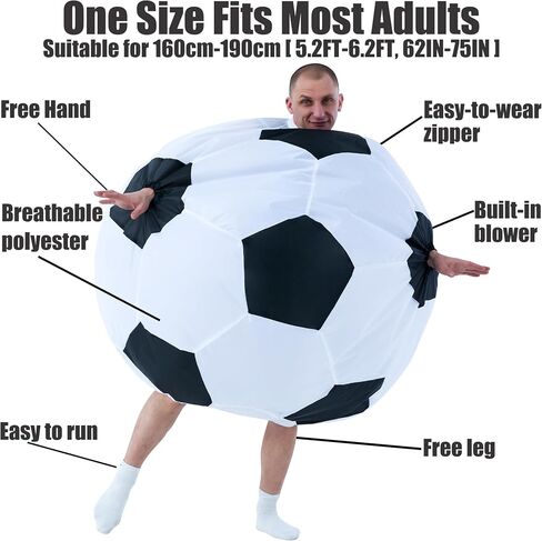 Inflatable Ball Costume for Adult, Blow Up Ball Bodysuit for Men Women Halloween Costumes, Christmas, Cosplay in Kuwait