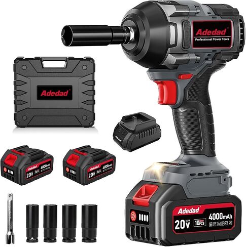 Power Impact Wrench with Battery 1/2 inch Cordless Impact Gun 20V Lightweight Impact Driver for Car,Home,DIY in Kuwait