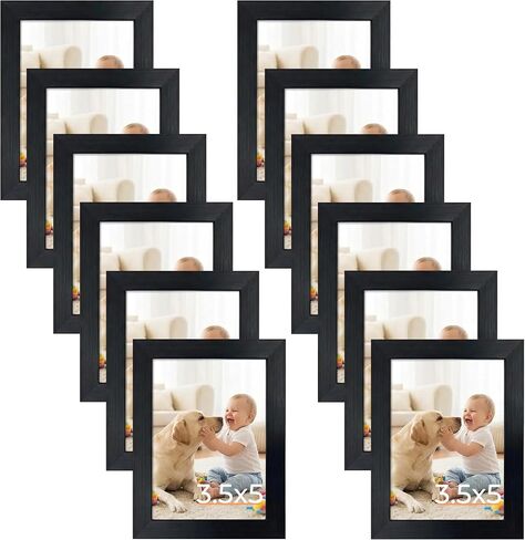 مجموعة إطارات صور سوداء مقاس 8 × 10 من Giftgarden، مجموعة إطارات صور متعددة مقاس 8 × 10 للتعليق على الحائط أو سطح الطاولة، 12 حزمة in Kuwait
