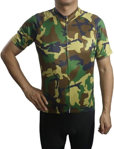 Camo Cycling Jersey Short Sleeve Shirt Bicycle Bike Motocross MTB Sports Wear Bib Military Clothing in Saudi Arabia