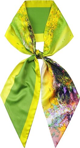 Mesovor Purse Bag Scarf for Handbags, Silk Head Neck Hair Scarf for Women | Satin Headscarf Headbands in Saudi Arabia