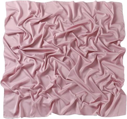 Satin Silk Square Scarf For Women Muslim Hijab Shawl Headsscarf Solid Headsband Islamic Turban Bandana in Kuwait