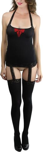 ToBeInStyle Women’s Bodystocking Bustier Garter Lingerie Suspender Thigh High Stockings in Kuwait