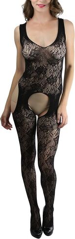 ToBeInStyle Women’s Bodystocking Bustier Garter Lingerie Suspender Thigh High Stockings in Kuwait