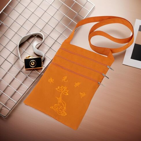 Sosoport Buddhist Monk Crossbody Bag Cloth Sling Organizer for Men Waterproof Storage Container Pocket for Pilgrimage and Daily Use in Kuwait