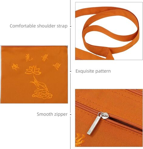 Sosoport Buddhist Monk Crossbody Bag Cloth Sling Organizer for Men Waterproof Storage Container Pocket for Pilgrimage and Daily Use in Kuwait