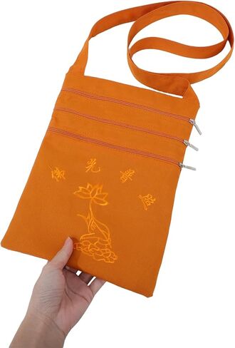 Sosoport Buddhist Monk Crossbody Bag Cloth Sling Organizer for Men Waterproof Storage Container Pocket for Pilgrimage and Daily Use in Kuwait