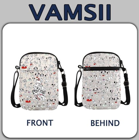 VAMSII Dalm-tian Dog Crossbody Bag 101 Dogs Merch Dogs Lover Gift Dalm-tian Inspired Gift in Kuwait