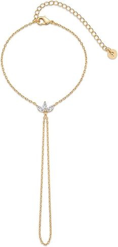 AceFun 1PC Gold Hand Chain Bracelet for Women Rhinestones Crown Pearls Beads Finger Ring Bracelets Trendy Dainty Simple Waterproof Bracelet Fashion Body Jewelry for Ladies in Kuwait