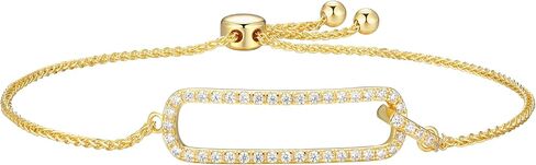 Amazon Essentials Cubic Zirconia Bracelet in 18k Gold Plated Sterling Silver in Kuwait