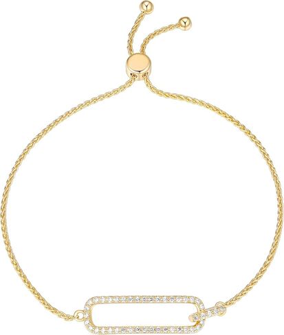 Amazon Essentials Cubic Zirconia Bracelet in 18k Gold Plated Sterling Silver in Kuwait