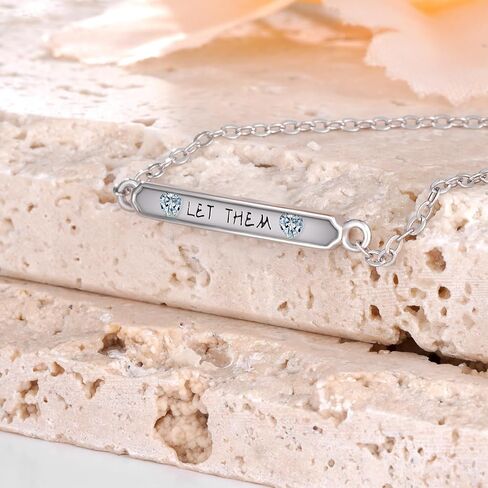 Let Them Bracelet 925 Sterling Silver Inspirational Bracelets Let Them Jewelry Encouragement Gifts for Women in Saudi Arabia