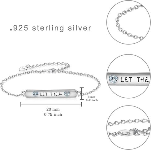 Let Them Bracelet 925 Sterling Silver Inspirational Bracelets Let Them Jewelry Encouragement Gifts for Women in Saudi Arabia