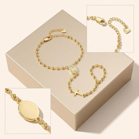 Gold Hand Chain Bracelet - Tri-color Medal Ring Bracelets, Dainty Jewelry for Women in Saudi Arabia