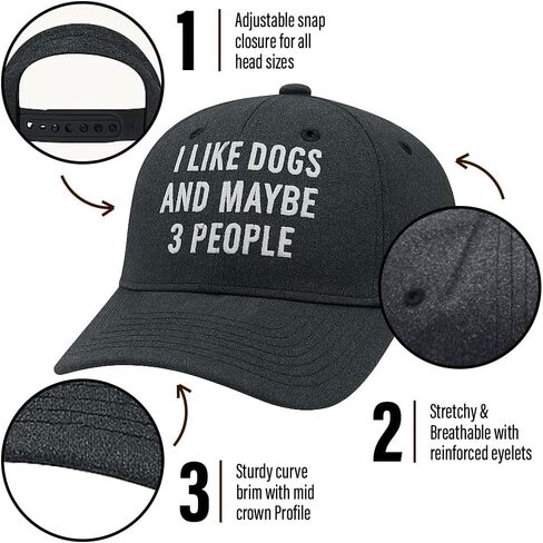 Funny Drinking Cap – I Like Whiskey and Maybe 3 People Embroidered Black Adjustable Hat for Men – Sarcastic Introvert Humor Headwear – Cool Novelty Bar and Lounge Cap in Kuwait
