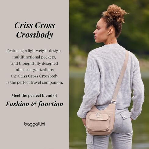 Criss Cross - Lightweight 10"x11" Womens Crossbody Nylon Travel Bag, Everyday Bag in Kuwait