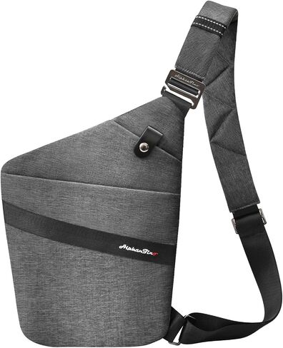 Anti-Theft Crossbody Bag for Women & Men - Pickpocket Proof Lockable Zipper, RFID Blocking, Hidden Pockets & Slash-Resistant Slim Sling Bag For Travel (Dark Gray) in Kuwait