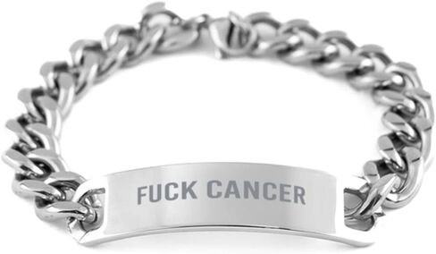 Fuck Cancer Cuban Link Bracelet in Kuwait