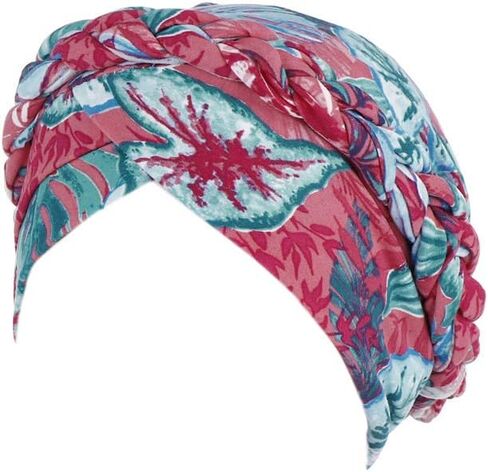 Women Floral Braid Head Wraps Chemo Hair Scarves Turban Pre-tie Headwear in Kuwait