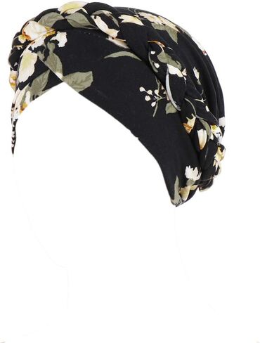 Women Floral Braid Head Wraps Chemo Hair Scarves Turban Pre-tie Headwear in Kuwait