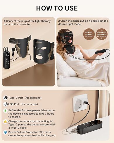 Red Light Therapy for Face, LED Light Therapy Mask Skin Care Mask & Neck, LED Red & NIR Light Therapy Wavelength for Home Use, Working Travel Yoga Sleep in Saudi Arabia