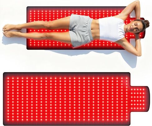 Red Light Therapy Mat, 2in1 LEDs (660nm& 850nm) Red Light Therapy Blanket, Premium Material, Adjustable Timer & Intensity in Saudi Arabia