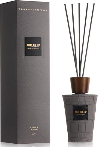Airkeep Reed Diffuser Set, Cedar Wood 5.1 fl oz (150 ml), Long Lasting Home Fragrance with Reed Diffuser Sticks, Decorative Room Diffuser for Bathroom, Bedroom, Living Room & Office in Saudi Arabia