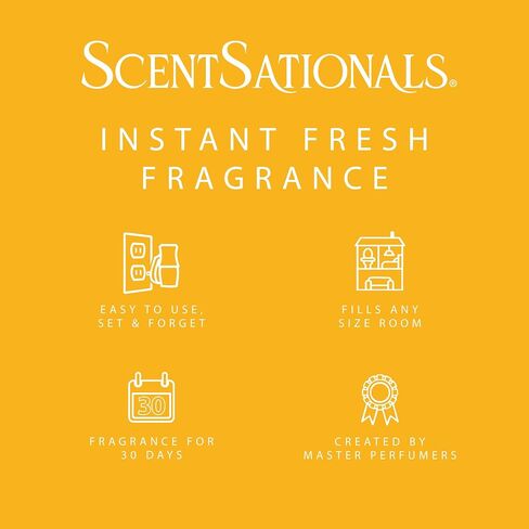ScentSationals Honeysuckle Nectar Fragrance Oil Plug in Air Freshener Refills 3-Pack - Works with Scentsationals Wall Plugs, Long-Lasting Home Fragrance, 0.8 fl oz Each, Packaging May Vary in Saudi Arabia