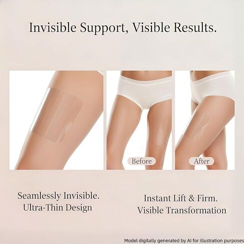 30 Pcs Thigh Lift Tape for Loose Skin, Skinnies Instant Thigh Lifts, Leg Tape for Sagging Skin, Sweat-Resistant Soft and Breathable, Comfortable for All-Day Wear Under Dresses, Skirts, or Workout. in Saudi Arabia