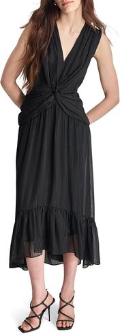 DKNY Womens V-Neck Twist Front Sleeveless Dress in Saudi Arabia