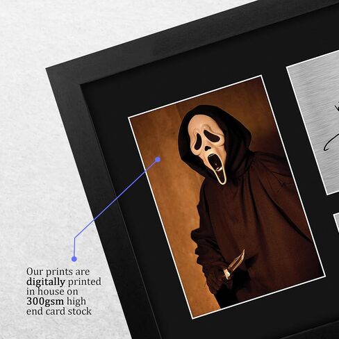 HWC Trading Roger L Jackson Scream Ghost Face هدايا مؤطرة مطبوعة صورة توقيع موقعة لمحبي تذكارات الأفلام - مقاس حرف أمريكي in Kuwait