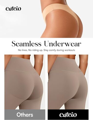 3-Pack Camel Toe Underwear for Women - XS-XL Seamless No Show Thong Panty Liners Tangas, Comfortable G-Strings for Gym in Saudi Arabia