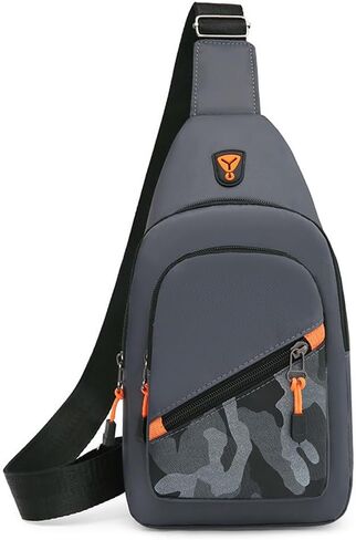 Men's Leather Crossbody Bag/Chest Bag/Shoulder Bags With USB Charging Port in Kuwait