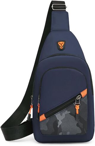 Men's Leather Crossbody Bag/Chest Bag/Shoulder Bags With USB Charging Port in Kuwait
