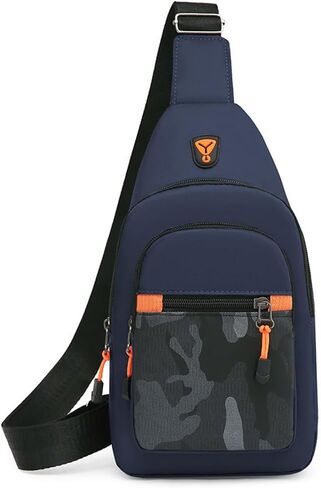 Men's Leather Crossbody Bag/Chest Bag/Shoulder Bags With USB Charging Port in Kuwait