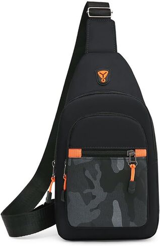 Men's Leather Crossbody Bag/Chest Bag/Shoulder Bags With USB Charging Port in Kuwait