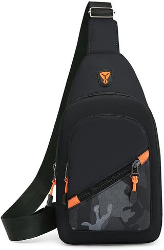 Men's Leather Crossbody Bag/Chest Bag/Shoulder Bags With USB Charging Port in Kuwait