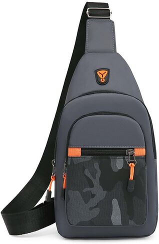 Men's Leather Crossbody Bag/Chest Bag/Shoulder Bags With USB Charging Port in Kuwait