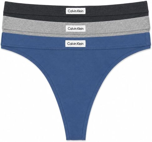 Calvin Klein Women's Thong Underwear, Cotton Blend, 3 Pack in Kuwait
